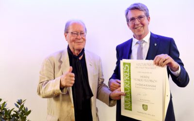 13-04-2018: Heiner Friedrich awarded with culture prize of the city of Traunreut